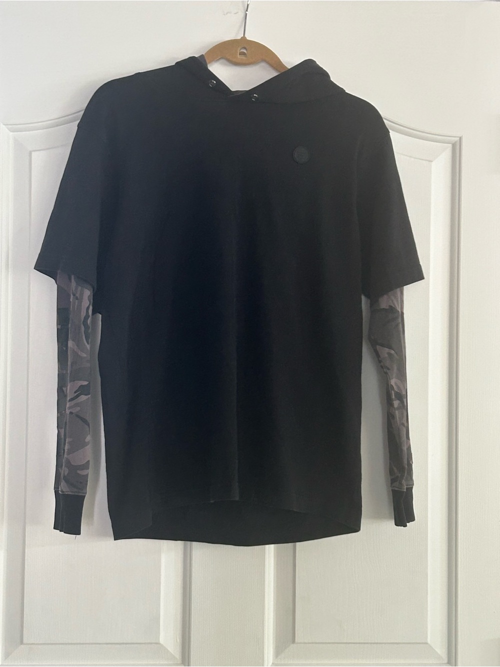 Bape Bathing Ape Grey Black Hoodie size: Small Men slim fit